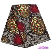 Tissu imprimé batik ethnique africain, tissu imprimé imitation cire géométrique double face en polyester
