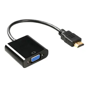 Adaptor VGA HD-MI Kabel Convertidor Full HD 1080P Konverter Video Audio Pria Ke VGA Wanita Adaptor VGA Ke HD-MI dengan Audio