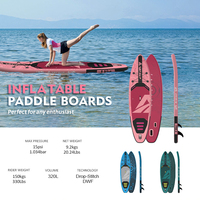 Planche de SUP gonflable OEM stable et conviviale pour débutants, en PVC haute densité Drop Stitch, idéale pour les loisirs en famille