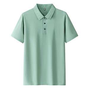 Polo Shirt Short Sleeve Solid Color Polyester Workwear Daily Wear Khaki - Product Image 3