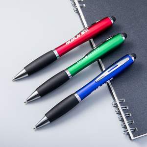 2021 profesyonel kalem tedarikçisi plastik hediye OEM Led ışık up yumuşak dokunmatik ekran kalemi özel logo Stylus promosyon tükenmez kalem - Product Image 1