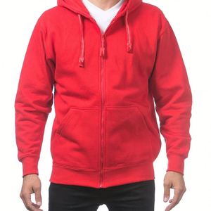 Sweat à capuche épais pour homme, de haute qualité, personnalisé, pour l'hiver, avec fermeture éclair sur le devant et deux poches avant - Product Image 1