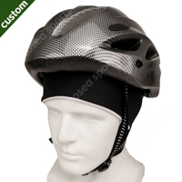 Gorra de running tipo bucket impermeable y transpirable con estampado de puntos de camuflaje personalizado OEM al por mayor, gorra de calavera de poliéster y elastano elástica de compresión