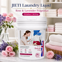 Détergent liquide commercial 18,9 kg pour linge, soin délicat des tissus, parfum rose lavande, pour blanchisserie d'hôtel et usage domestique, OEM