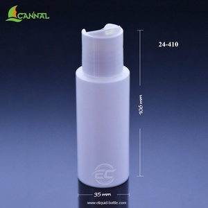 Botella Redonda de Plástico HDPE Blanca de 60 ml (2 oz) Ecannal con Cuello 24-410, Acabado de Plástico PP, Falda Lisa, Tapa de Disco sin Forro - Product Image 4