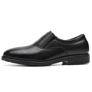 Chaussures habillées de luxe haut de gamme pour hommes, noires et marron, à lacets, antidérapantes, respirantes, légères et rehaussantes - Product Image 3