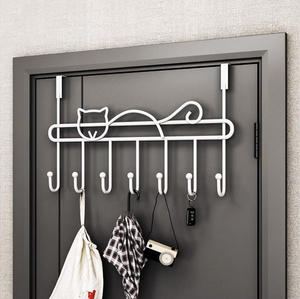 <span class=keywords><strong>Perchero</strong></span> de Metal para Colgar Sobre la <span class=keywords><strong>Puerta</strong></span> con 7 Ganchos, Impermeable, en Color <span class=keywords><strong>Blanco</strong></span>, Negro y Café, <span class=keywords><strong>Perchero</strong></span> de Pared de Metal y Hierro para Abrigos y Sombreros - Product Image 4