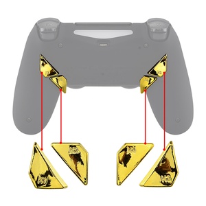 Chroming Gold Replacement Redesigned Back Buttons K1 K2 K3 K4 <b>Paddles</b> for PS4 EXtremeRate <b>Controller</b> Dawn Remap Kit - Product Image 1
