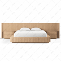 FERLY Neue Maßanfertigung Luxuriöses Amerikanisches Modernes Klassisches Massivholz-Schlafzimmerbett mit Erweiterter Bettkonsole für Zuhause und Hotel