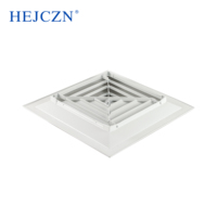 Prix usine Blanc En Aluminium Climatisation Directionnelle 4 Voies Plafond D'alimentation Carré Diffuseur D'air