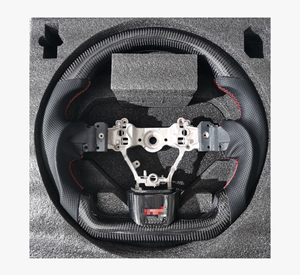 Volant en fibre de carbone véritable YLD avec cuir perforé Nappa pour Subaru WRX/STI LEVORG 2015 2016 2017 2018 2019 2020 2021 <span class=keywords><strong>2022</strong></span> - Product Image 1