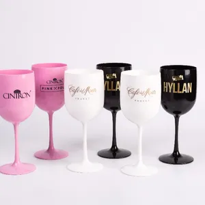 Top vendeur 2024 16oz verres à vin élégants verres à champagne blanc réutilisables verres à vin incassables tasses de couleur personnalisée