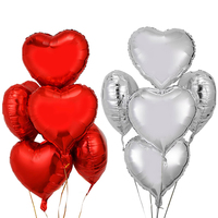 Ballon coeur feuille 18 pouces Rose or argent Rose bleu Mylar Ballon amour saint-valentin Ballon vierge globe en forme de cœur