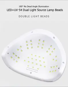 UV LED נייל מנורת 108W UV נייל מנורת 108w מנורת Led לבן שמש כוח ROHS צבע אוטומטי חומר מקור חשמלי סוג תקעים ABS