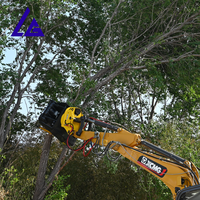 Scie à grappin hydraulique pour excavatrice SK55/ZX50 - Moteur protégé, idéale pour l'aménagement paysager municipal et la taille des arbres