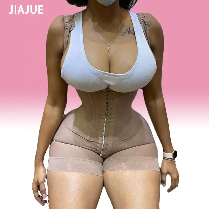 Vente en gros Fajas Colombianas Taille Formateur Shaper Fajas Postoperatorias Fajatex Liposuccion Vêtements Compression Faja Avec Os