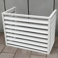 Cache de protection ventilé en aluminium sur mesure pour climatiseur extérieur à persiennes, pour armoire de condenseur de climatiseur