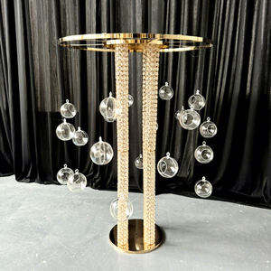 Adornos Florales <span class=keywords><strong>para</strong></span> <span class=keywords><strong>Mesa</strong></span> Principal de Boda Estilo Europeo, Decoración Romántica, Soporte de Flores Metálico <span class=keywords><strong>Dorado</strong></span> Electrochapado - Product Image 3