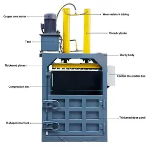 Hydraulische Balenpers Verticale Afval Papier Persen Machine/Metalen Briketteren Machine/Kruiden Plastic Kleine Automatische Baal Druk