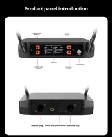 Système de microphone sans fil professionnel haut de gamme Depusheng X2, 2 micros à main cardioïdes avec construction métallique pour utilisation en studio