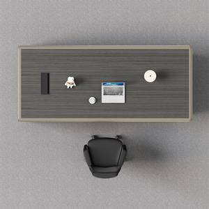 Bureau de direction moderne en bois en forme de L, convertible, de luxe, personnalisé pour PDG - Product Image 6