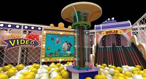 Ensemble de jeu souple blanc et pastel en matériau écologique Équipement de cabane de jeu intérieur avec fosses à balles/jeu de projecteur interactif/parc de trampoline - Product Image 5