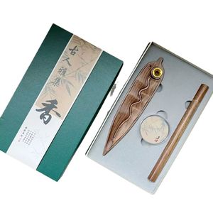 Walnut Wood <b>Incense</b> Burner Hand Made <b>Backflow</b> <b>Incense</b> Holder Religious Temple Use Gift Box Plant Model 26552 - Product Image 5