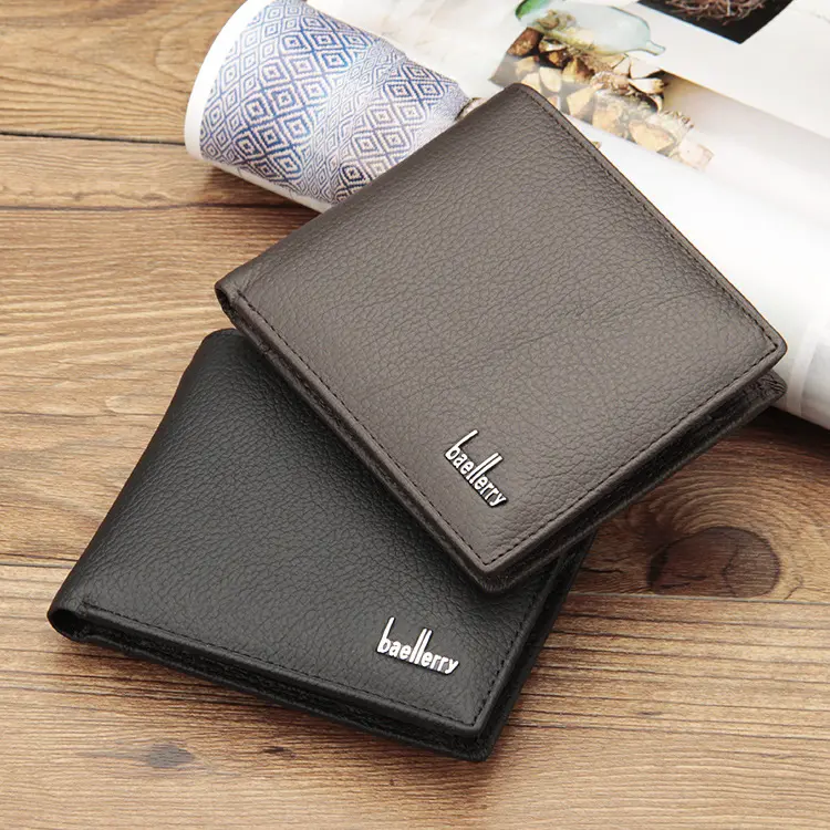 2022 baellerry wallets leather men genuine card holders cartera de hombre short luxury purse wallet rfid slim wallet for men