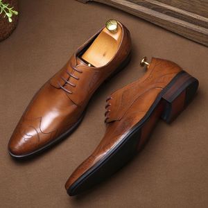 Zapatos Casuales de Alta Calidad, Zapatos de Negocios para Hombre de Cuero Genuino Grabado, Zapatos Formales para Hombre para Eventos de Boda de Otoño - Product Image 5