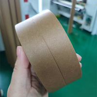 Ruban adhésif en papier crépon écologique, sans résidu, recyclable, inscriptible, brun, usage général pour l'emballage et le scellage