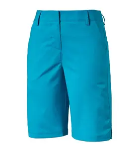 MenのGolf Shorts Online 100% Polyester Light Blue Classic-Fit 4-Way Stretch Golf Shorts