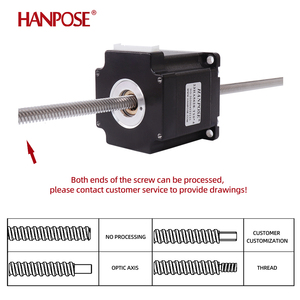 Motor Stepper Nema23 Linear Through Screw Hanpose <span class=keywords><strong>2</strong></span>.8A 126N.cm 57HA56-T10*4 100mm 24v untuk Instrumen Gambar - Product Image 4