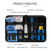 Kit d'outils réseau professionnel pour la réparation d'ordinateurs et la mise en réseau LAN à domicile, de haute qualité