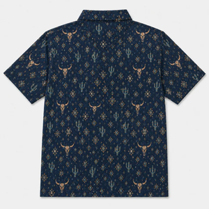 High Quality Western <b>Shirts</b> Men Cowboy Quick Dry Athletic Thin Height Elasticity <b>Vintage</b> Printing <b>Polo</b> Golf Men <b>Shirt</b> - Product Image 4