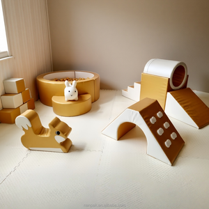 Toptan yeni çocuklar taşınabilir vinil köpük altın yumuşak oyun çocuklar için oyun alanı tarama olsa tam parti kiralama ekipmanları tırmanmaya - Product Image 2