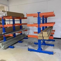 Étagère cantilever robuste et réglable en acier au carbone Q235B pour le stockage de tuyaux en acier, de profilés et de matériaux longs