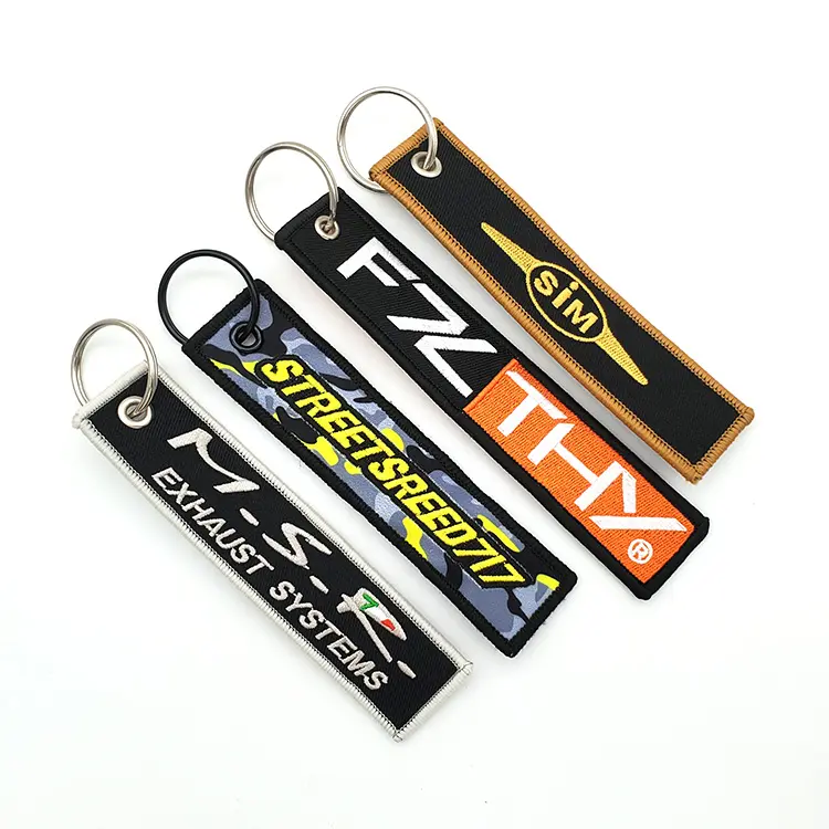 סיטונאי עיצוב בד מארוול מחזיקי מפתחות/רקמת Keyring/מותאם אישית רקמת מפתח תג Jet תגים