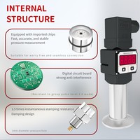 Transmetteur de pression numérique Weistoll haute précision en acier inoxydable à silicium diffusé pour la mesure de liquides/gaz, indice de protection IP65, garantie 2 ans