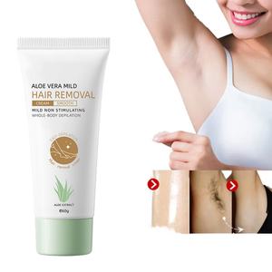 Crema Depilatoria Permanente Suave de Aloe Vera de 60g, Producto para el Cuidado Corporal, Venta al por Mayor de Fábrica China - Product Image 1