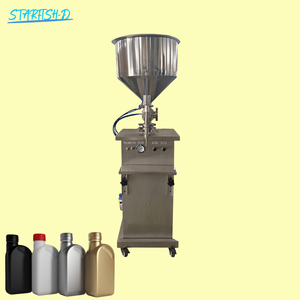 Machine de remplissage liquide pneumatique <span class=keywords><strong>semi</strong></span>-automatique 500ML Machine de remplissage de pâte de crème cosmétique de shampooing avec pédale - Product Image 1