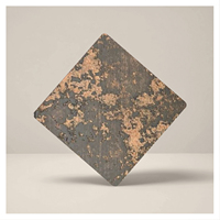 Panneaux muraux ou de plafond artistiques rétro en laiton et acier inoxydable Antique146 pour projets architecturaux