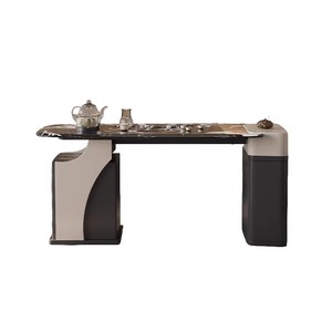 Mesa de Centro de Piedra Ultra Cristal con Superficie de Mármol, Multifuncional, para Preparar Té, Almacenamiento, Mueble para Sala de Estar - Product Image 2