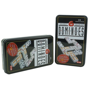 Kaile Bộ Đồ Chơi Gạch <span class=keywords><strong>Domino</strong></span> Urê Trắng Có Chấm Màu 6 28 Hộp Thiếc Nhà Máy Chất Lượng Cao Cho Trò Chơi Sòng Bạc - Product Image 6