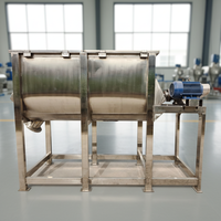 Meilleur prix mélangeur de poudre à double ruban mélangeur de poudre d'assaisonnement horizontal mélangeur de ruban en acier inoxydable