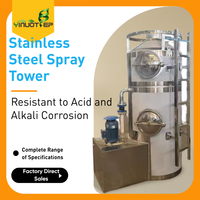Épurateur humide industriel scellé en acier inoxydable 304, taux de purification de 99,9 %, tour de purification de gaz anti-fuite