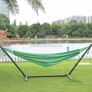 Woqi lựa chọn tốt nhất sản phẩm đôi Võng với tiết kiệm không gian thép đứng bao gồm xách tay Mang trường hợp, sa mạc sọc - Product Image 2