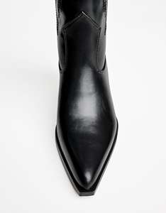 מפעל ישיר לוגו מותאם אישית רקום נשים midi מגפי עור שחור לבן קיץ חורף - Product Image 3