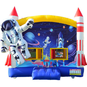 Thương mại PVC không gian đưa đón <span class=keywords><strong>Inflatable</strong></span> lâu đài trượt Combo Rocket Bounce nhà Phi Hành Gia nhảy nhà - Product Image 1