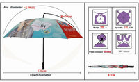 Parapluie publicitaire classique en métal pour campagne électorale