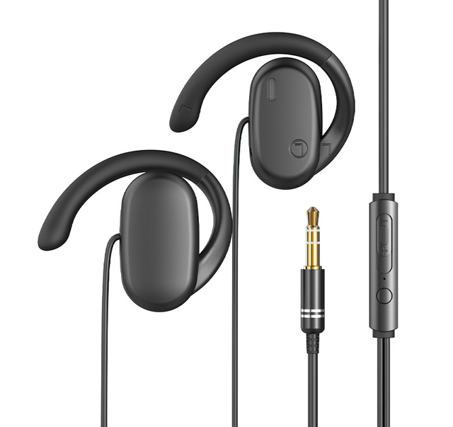 Wired Headphones 3.5mm 6D HiFi Sport Waterproof Earphone Stereo Music Bass Ear Hook Earphone with Mic for iPhone Xiaomi Huawei